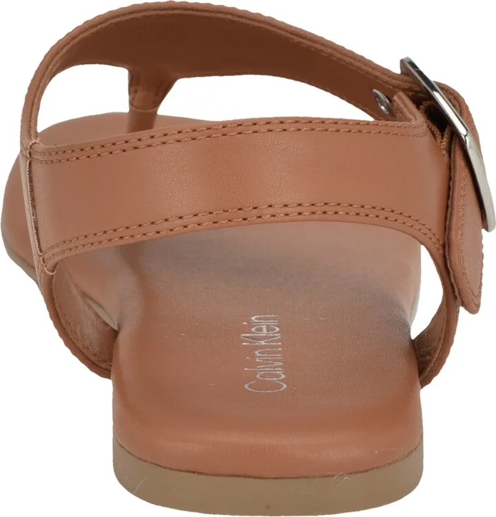 Calvin Klein Women's Moraca Buckle T-Strap Flat Sandals - Image 3