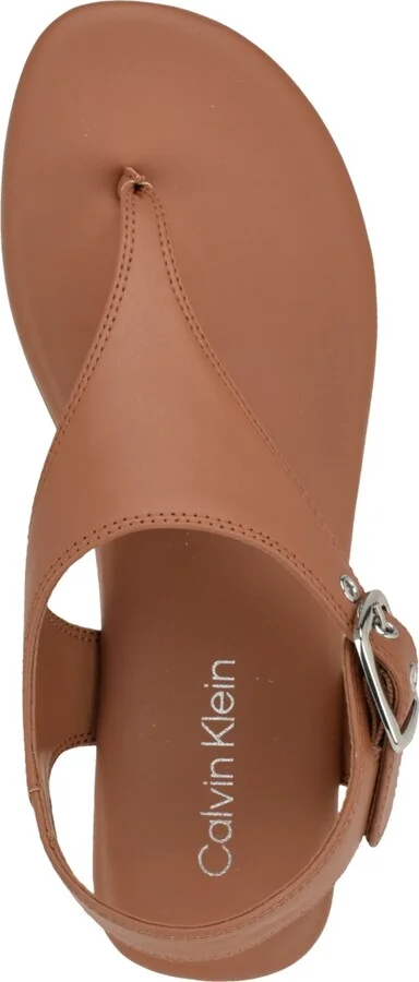 Calvin Klein Women's Moraca Buckle T-Strap Flat Sandals - Image 4