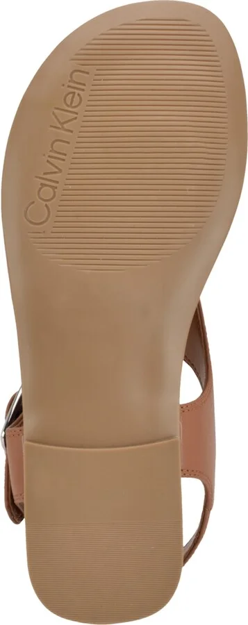 Calvin Klein Women's Moraca Buckle T-Strap Flat Sandals - Image 5