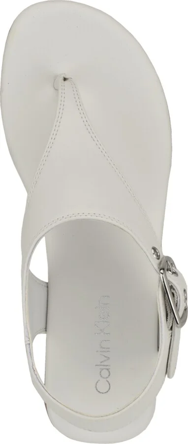Calvin Klein Women's Moraca Buckle T-Strap Flat Sandals - Image 9