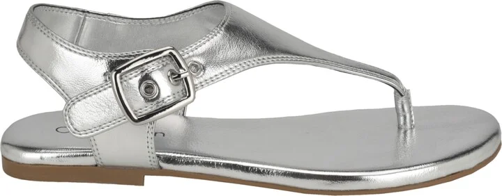 Calvin Klein Women's Moraca Buckle T-Strap Flat Sandals - Image 11