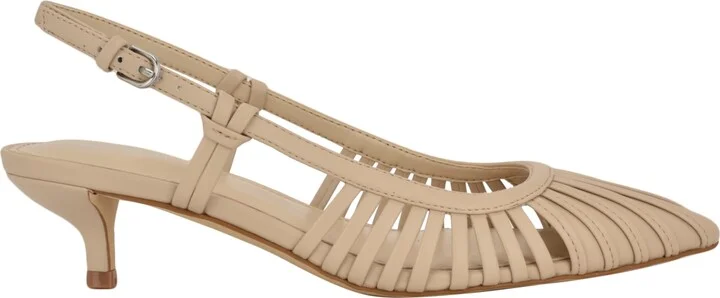 Calvin Klein Women's Movella Kitten Heel Slingback Pumps - Image 10