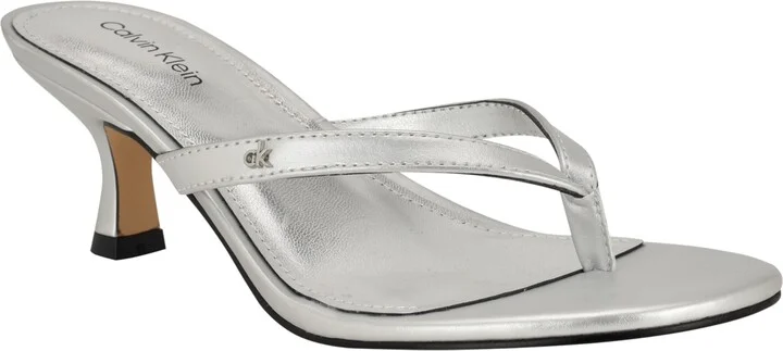 Calvin Klein Women's Opelle Tapered Kitten Heel Sandals