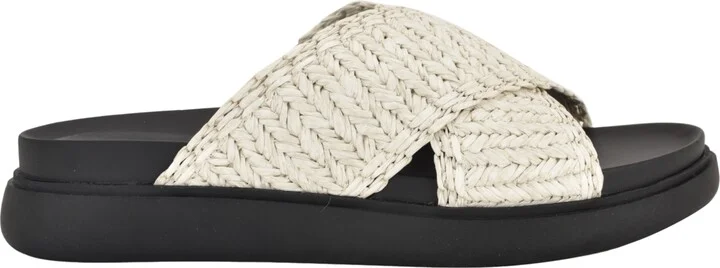 Calvin Klein Women's Pacen Woven Crisscross Flat Sandals - Image 2