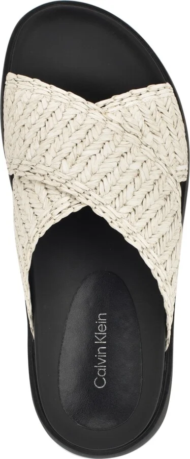 Calvin Klein Women's Pacen Woven Crisscross Flat Sandals - Image 4