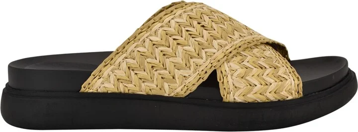 Calvin Klein Women's Pacen Woven Crisscross Flat Sandals - Image 6