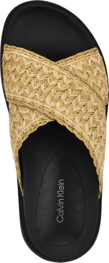 Calvin Klein Women's Pacen Woven Crisscross Flat Sandals - Image 8