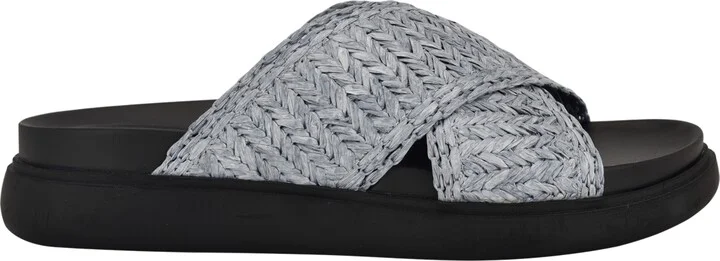 Calvin Klein Women's Pacen Woven Crisscross Flat Sandals - Image 10