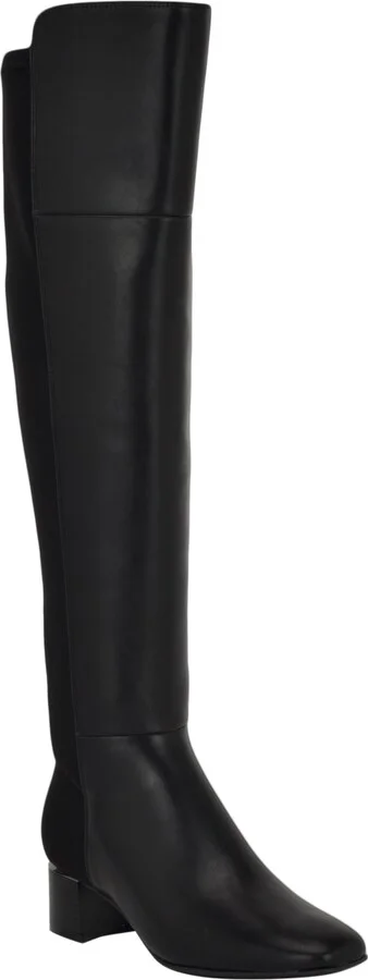 Calvin Klein Women's Pemmie Block Heel High Shaft Dress Boots
