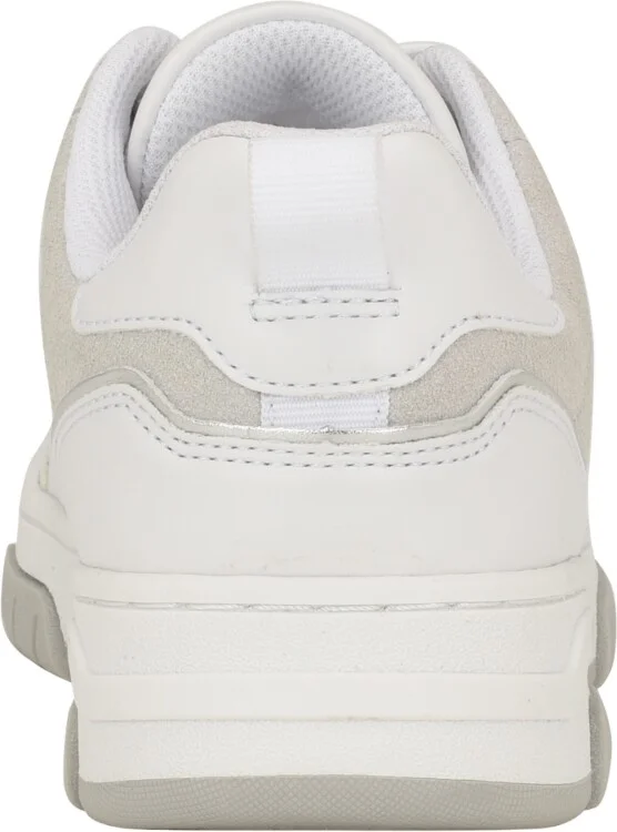 Calvin Klein Women's Stellha Lace-Up Round Toe Casual Sneakers - White, Gray- Manmade - Image 3