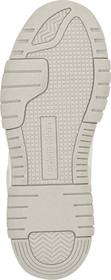 Calvin Klein Women's Stellha Lace-Up Round Toe Casual Sneakers - White, Gray- Manmade - Image 5