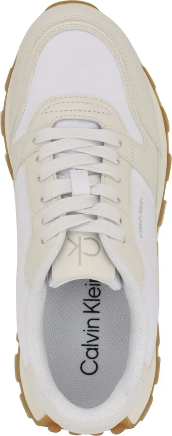 Calvin Klein Women's Tulay Lace-Up Sneakers - White/Beige - Image 4