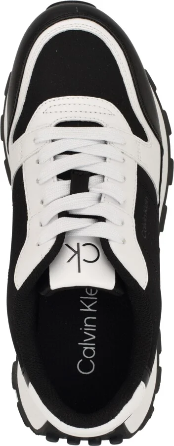 Calvin Klein Women's Tulay Lace-Up Sneakers - White/Beige - Image 8