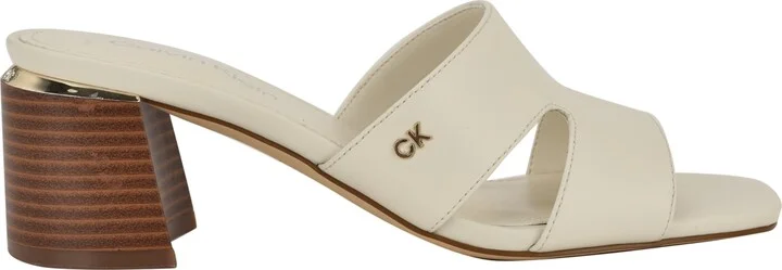 Calvin Klein Women's Valery Logo Block Heel Slide Sandals - Image 2