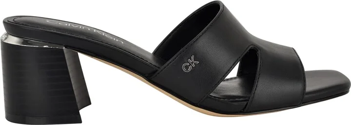 Calvin Klein Women's Valery Logo Block Heel Slide Sandals - Image 6
