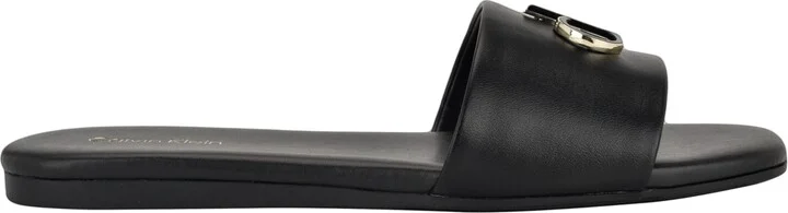 Calvin Klein Women's Yancie Logo Flat Slide Sandals - Image 6