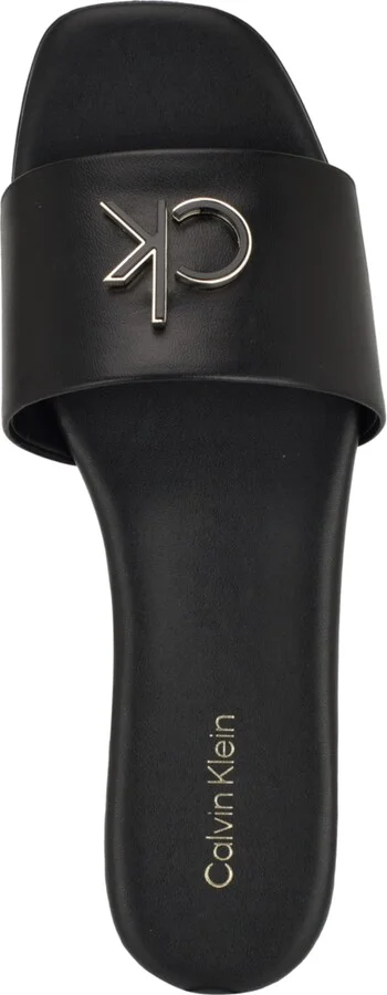 Calvin Klein Women's Yancie Logo Flat Slide Sandals - Image 8