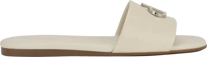Calvin Klein Women's Yancie Logo Flat Slide Sandals - Image 10