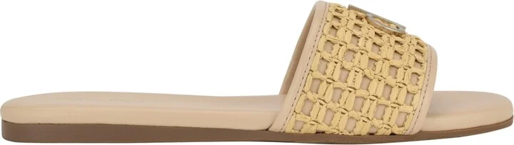Calvin Klein Women's Yolla Single Band Flat Slip-On Sandals - Light Natural/Beige - Image 2