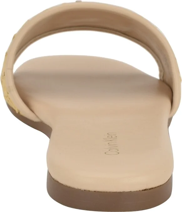Calvin Klein Women's Yolla Single Band Flat Slip-On Sandals - Light Natural/Beige - Image 3