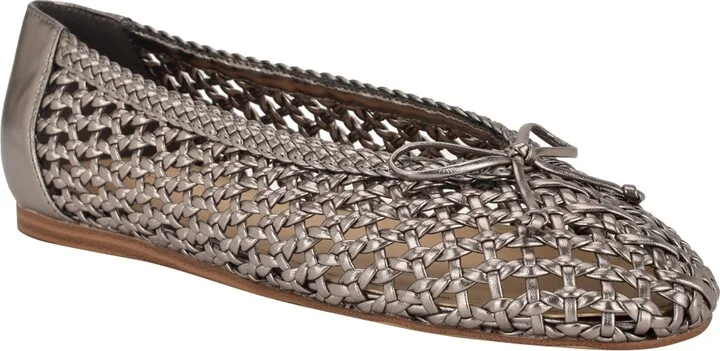 Calvin Klein Women's Zatoria Woven Ballet Flats