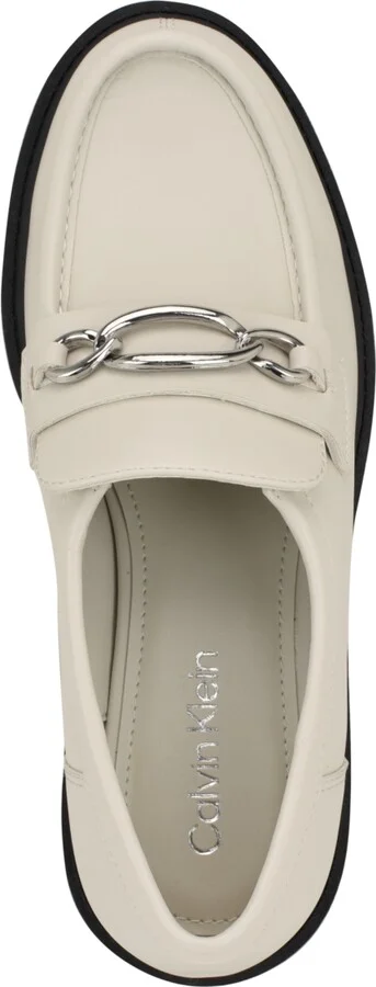 Calvin Klein Women's Zinna Almond Toe Casual Embellished Loafers - Image 4