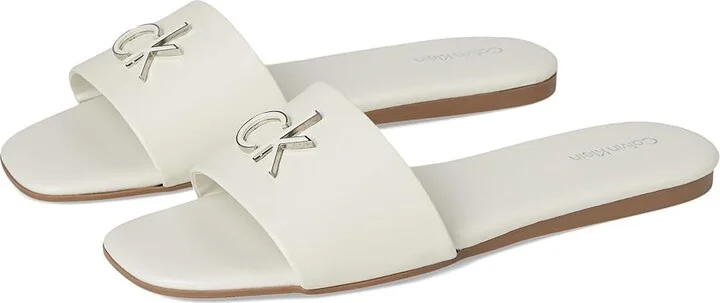 Calvin Klein Yancie Women's Sandals Ivory : 6 M, Synthetic