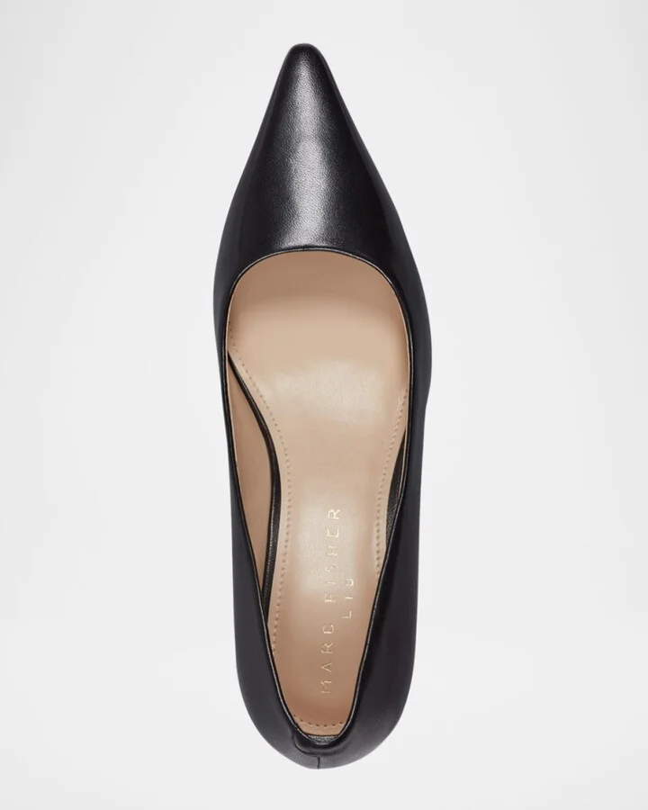 Calynna Leather Kitten-Heel Pumps - Image 2