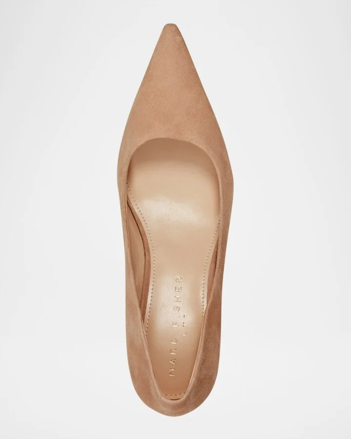 Calynna Suede Kitten-Heel Pumps - Image 8