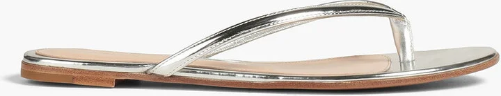 Calypso mirrored-leather sandals