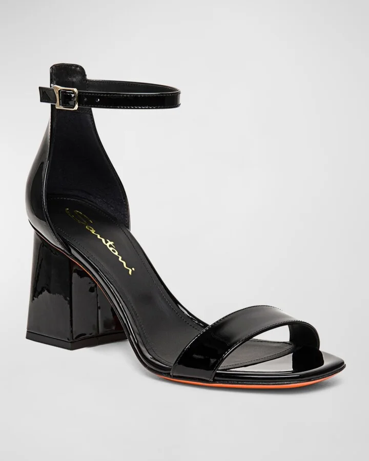 Calypso Patent Ankle-Strap Sandals - Image 4