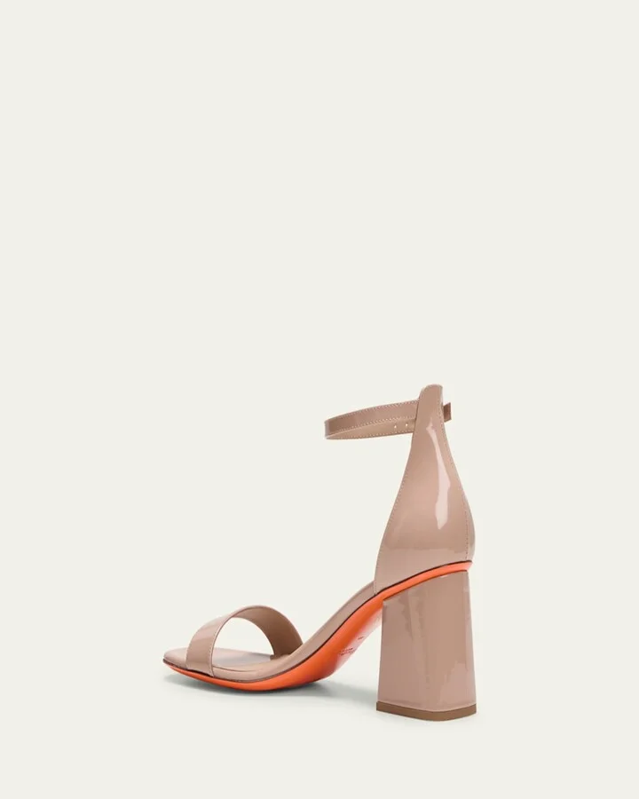 Calypso Patent Ankle-Strap Sandals - Image 9