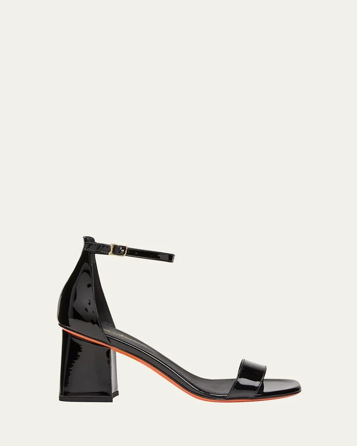 Calypso Patent Ankle-Strap Sandals