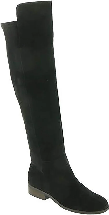 Calypso Womens Solid Suede Over-The-Knee Boots