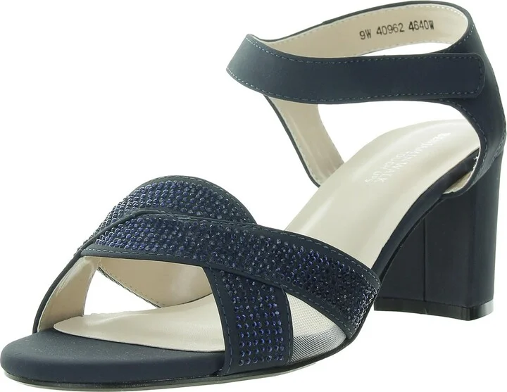 Cam Womens Embellished Man Made Block Heels