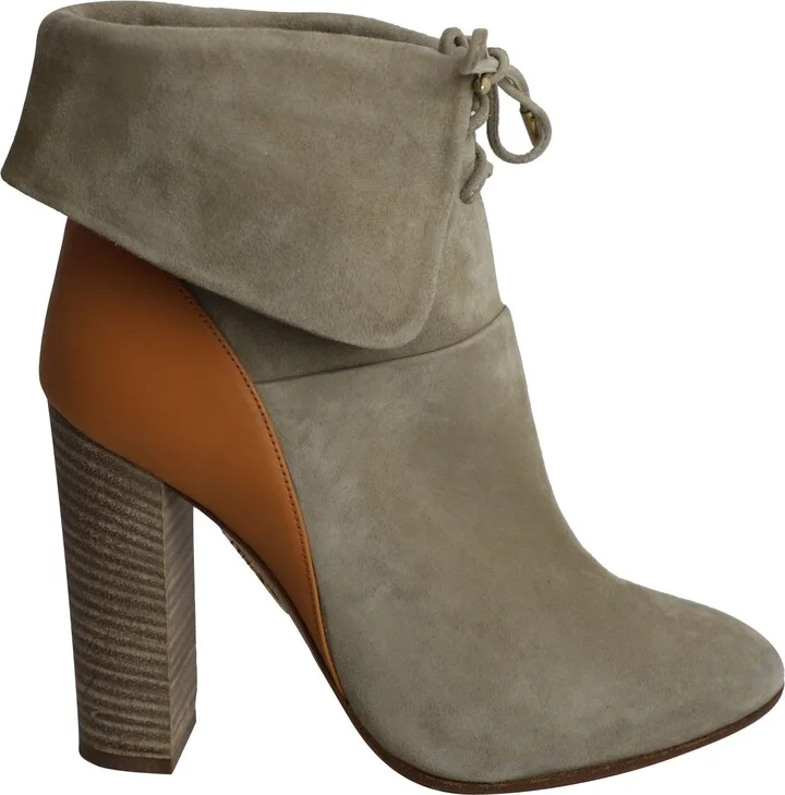 Cambridge Ankle Boots in Beige Suede