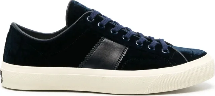 Cambridge crocodile-effect leather sneakers