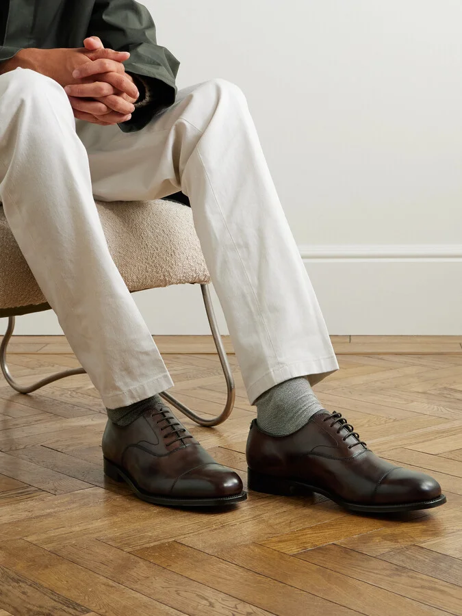 Cambridge Handpainted Leather Oxford Shoes - Image 2