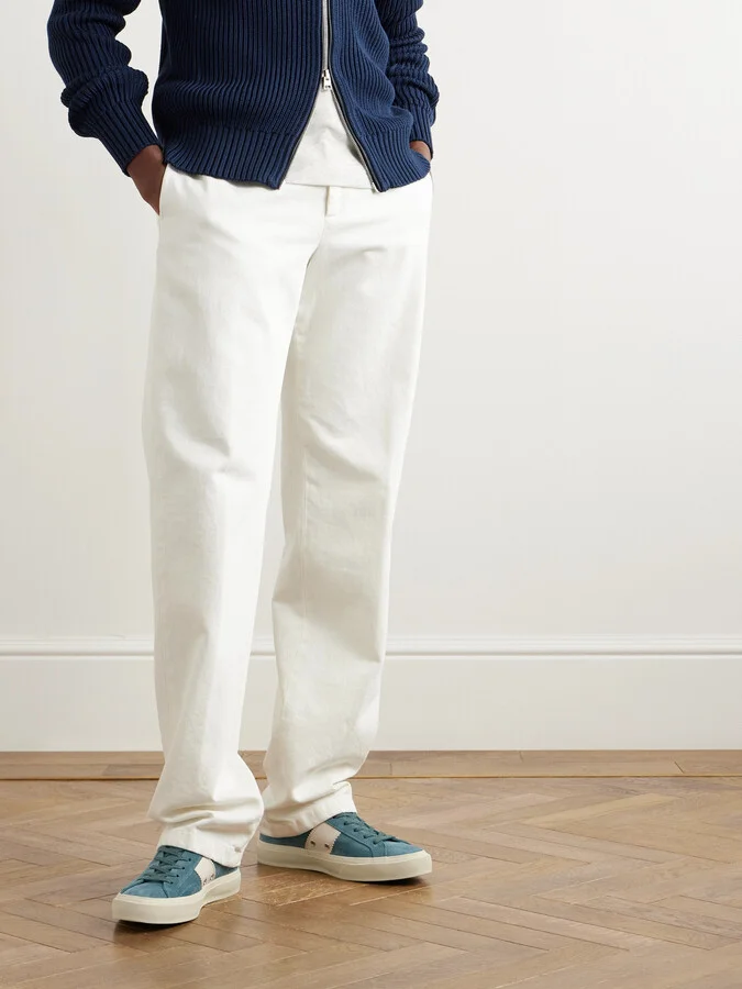 Cambridge Leather-Trimmed Suede Sneakers - Image 2
