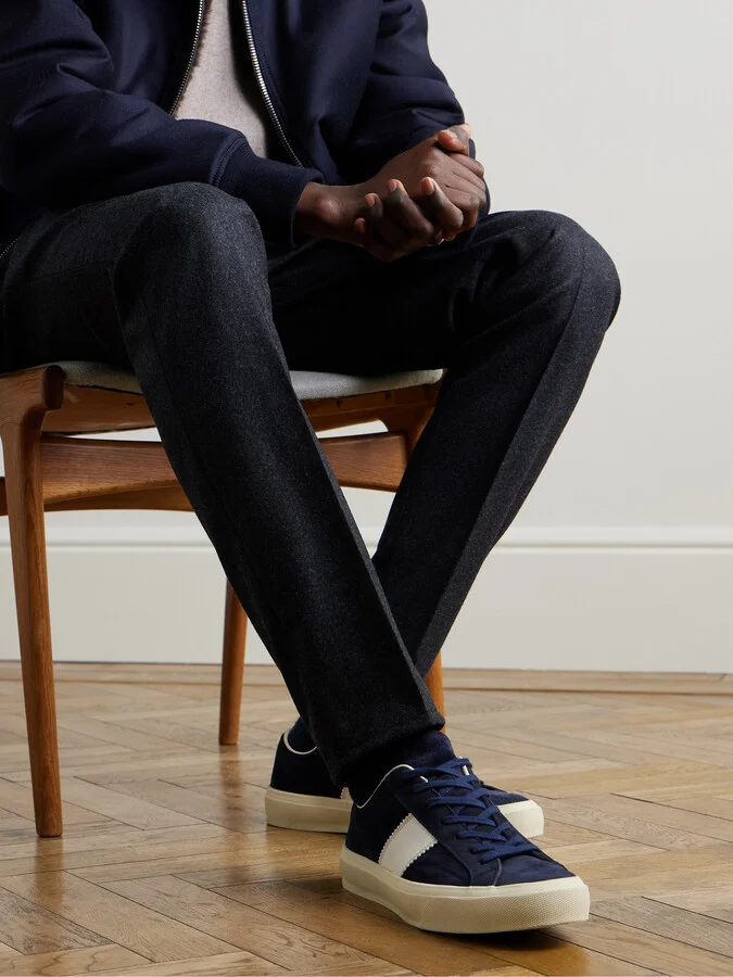 Cambridge Leather-Trimmed Suede Sneakers - Image 2