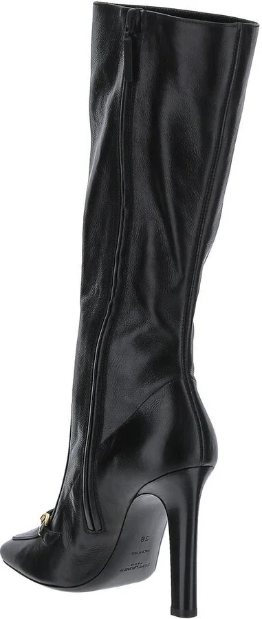 Camden Boots In Shiny Grained Leather - Image 3