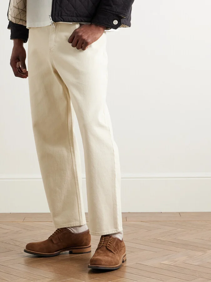 Camden Leather-Trimmed Suede Derby Shoes - Image 2