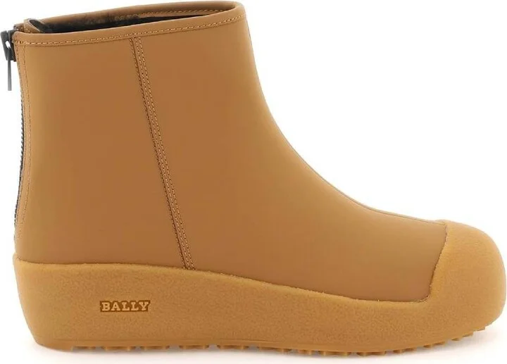 Camel Bernina Leather Ankle Boots