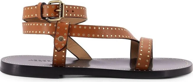 Camel leather Jopee sandals