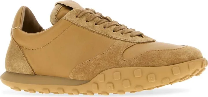 Camel Nappa Leather And Suede Moon Sneakers - Image 2