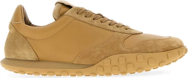 Camel Nappa Leather And Suede Moon Sneakers