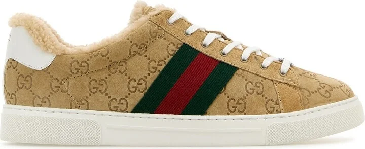 Camel suede Ace sneakers