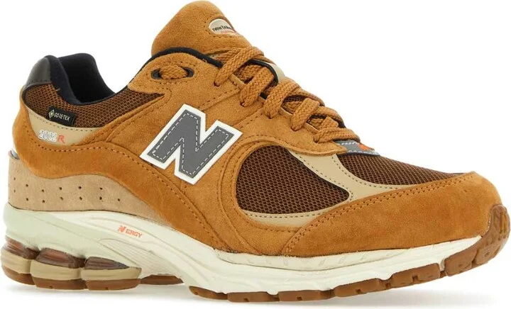 Camel Suede And Mesh 2002r Sneakers - Image 2