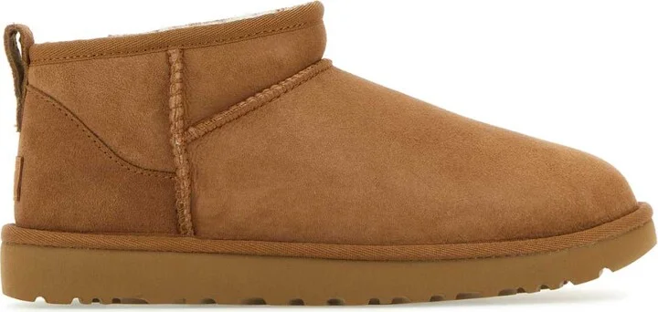 Camel Suede Classic Ultra Mini Ankle Boots