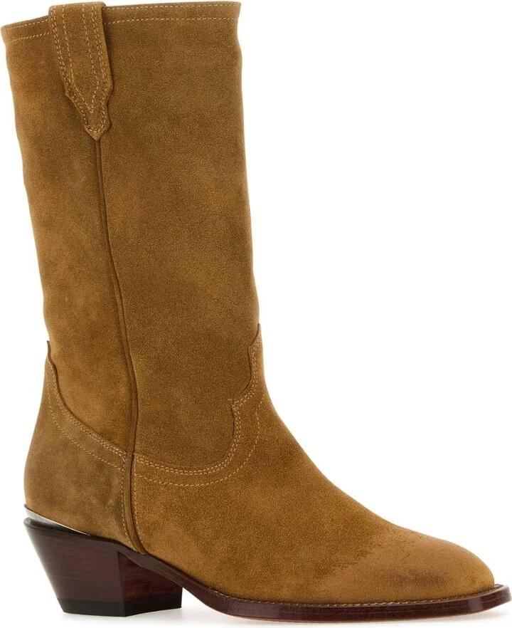 Camel Suede Durango Ankle Boots - Image 2